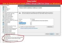 STM32 Virtual Com Port Driver Windows 10