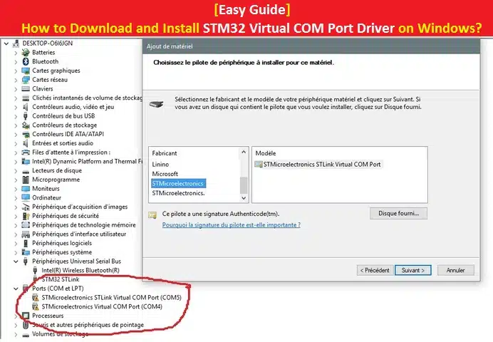 STM32 Virtual Com Port Driver Windows 10