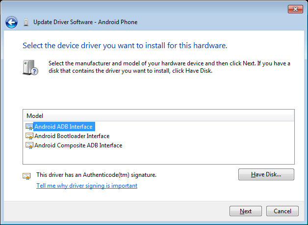 Android ADB Driver Windows 11/10