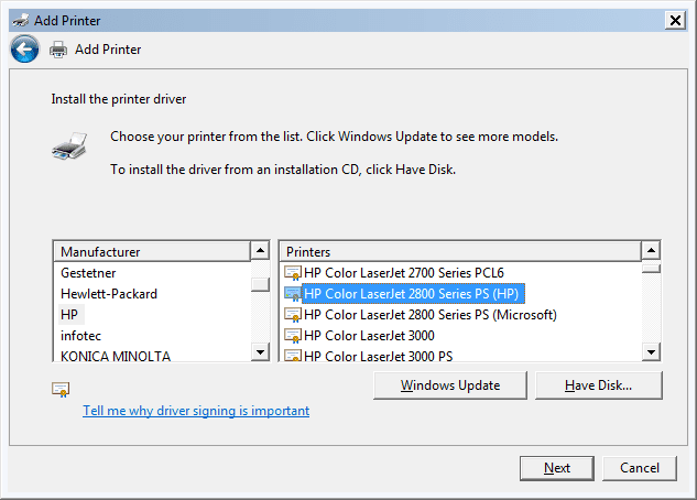 adobe postscript printer driver windows 7 download